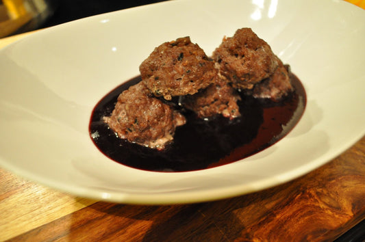 smoked blue berry meatballs